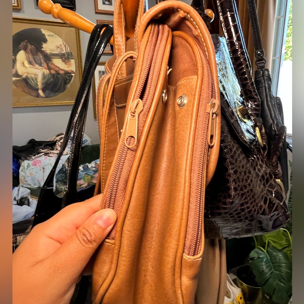 Vintage Mini Leather Backpack - image 3